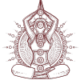Frau mit Chakren rot